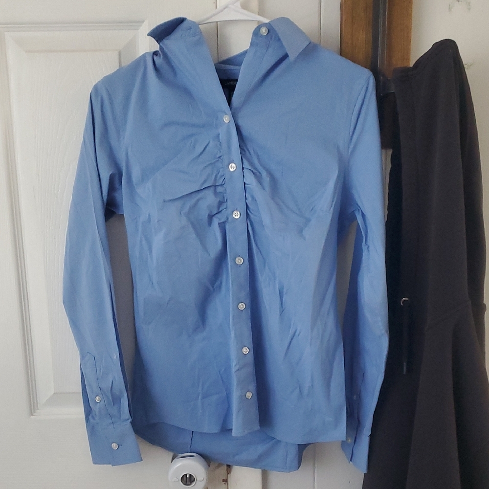 Lands' End Blue Blouse Top  Nwot Size 0 Never Worn